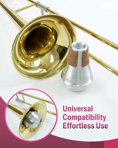 Libretto trombone كتم صوتي مستقيم - كتم ألمنيوم خفيف الوزن مع شرائط كورك لترومبون تينور ، مثالي للممارسة الصامتة in Kuwait