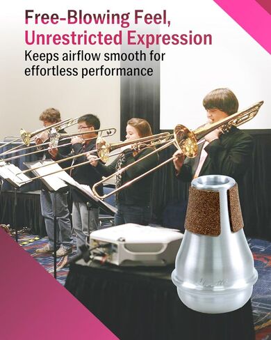 Libretto trombone كتم صوتي مستقيم - كتم ألمنيوم خفيف الوزن مع شرائط كورك لترومبون تينور ، مثالي للممارسة الصامتة in Kuwait