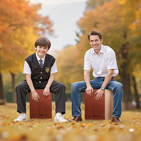 طبل مربع Vevor Cajon ، مع أسلاك الفخ الداخلية ، وصندوق الإيقاع الخشبي الخفيف وخفيف الوزن ، و Birch Wood Drum الموسيقية مع أقدام السيليكون ، للمبتدئين والمهنيين ، 10 × 10 × 15 في in Kuwait