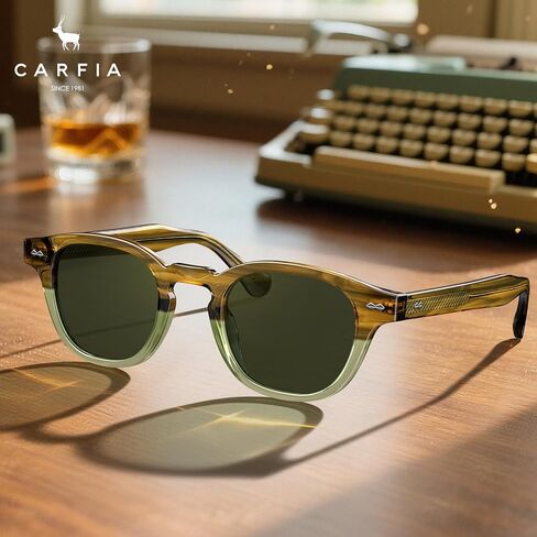 Carfia Retro Cool Atetate Sunglasses للرجال حماية الأشعة فوق البنفسجية المستقطبة ، و Square Square Sunnies Daynies Strendy Eyewears in Saudi Arabia