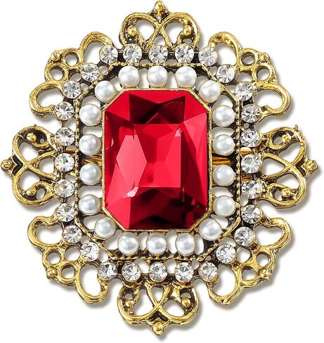 Antique Rhinestone Brooch Pin for Women Victorian Brooches Vintage Crystal Flower Lapel Pins Clip Elegant Floral For Wedding Christmas Ornament Hat Sweater Coat Scarves Dress Badges Jewelry in Saudi Arabia