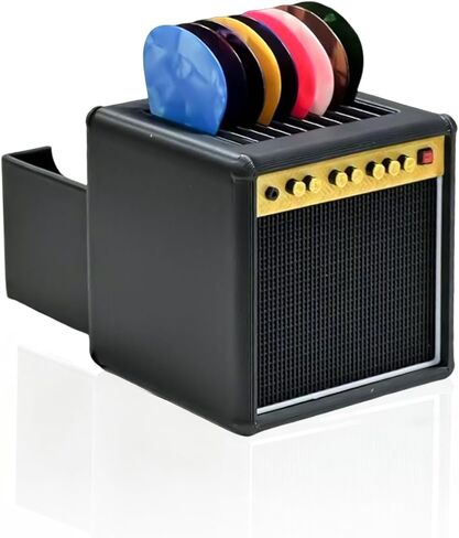 Guitar Picks Holder Box,Amplifier Speaker Style Paddle Holder Guitar Pick Display Holder,For Pick Storage And Display,Gift For Guitar Players Guitarists in Saudi Arabia