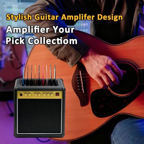 Guitar Picks Holder Box,Amplifier Speaker Style Paddle Holder Guitar Pick Display Holder,For Pick Storage And Display,Gift For Guitar Players Guitarists in Saudi Arabia