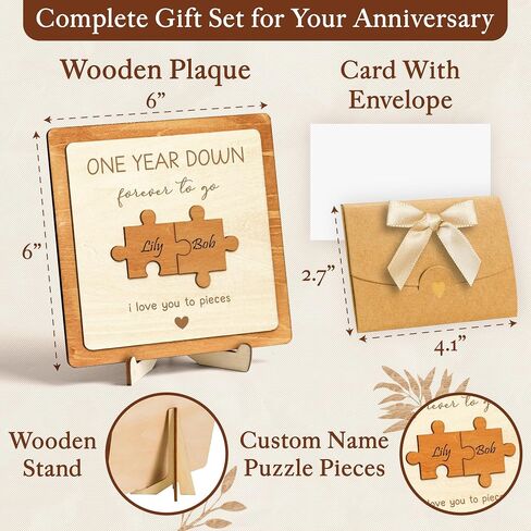 9 Year Anniversary Pottery Gifts for Him Her - Happy 9th Anniversary Wedding Gifts for Husband Wife, Willow Gift for 9 Years Wood Heart Puzzle in Saudi Arabia