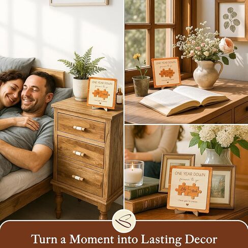9 Year Anniversary Pottery Gifts for Him Her - Happy 9th Anniversary Wedding Gifts for Husband Wife, Willow Gift for 9 Years Wood Heart Puzzle in Saudi Arabia