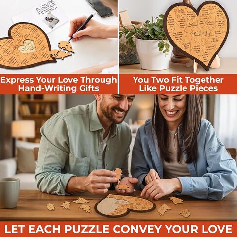9 Year Anniversary Pottery Gifts for Him Her - Happy 9th Anniversary Wedding Gifts for Husband Wife, Willow Gift for 9 Years Wood Heart Puzzle in Saudi Arabia