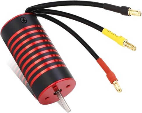 RC Brushless Motor, 2845 Waterproof Motor Rustproof Aluminum Alloy 4 Pole RC Truck Car Boat Motor Replacement for 1/12 1/14 RC Car RC Car 3.175mm Shaft Motor RC Vehicles Truck Update Parts(2800KV) in Saudi Arabia