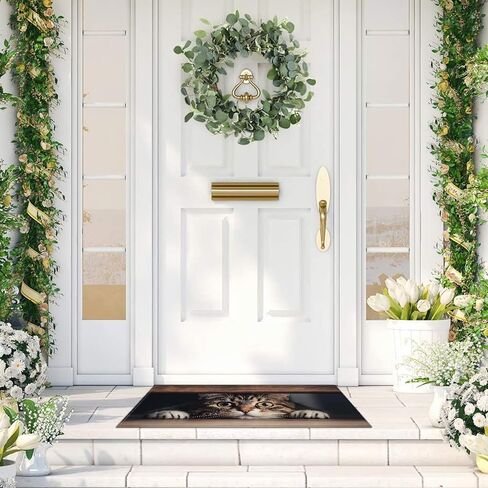 Sunflower Door Mat Welcome Mat Outdoor Doormat Indoor Entrance Non Slip Doormats for Home Front Door Rugs Outdoor Indoor Decorations 17 * 29.5" in Saudi Arabia