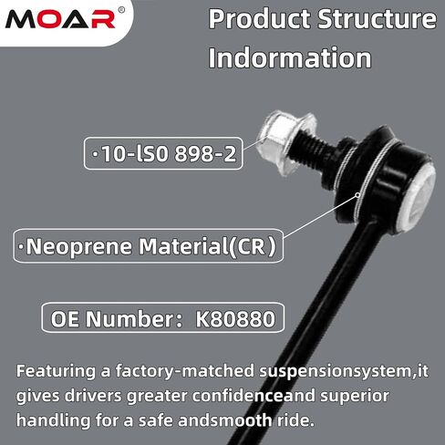 Moar for Ford Focus C-Max Escape ｜ Front Sway Stabilizer Bar end Link Kit 2 PCS اليسار واليمين ｜ OE#： K80880 Black in Kuwait