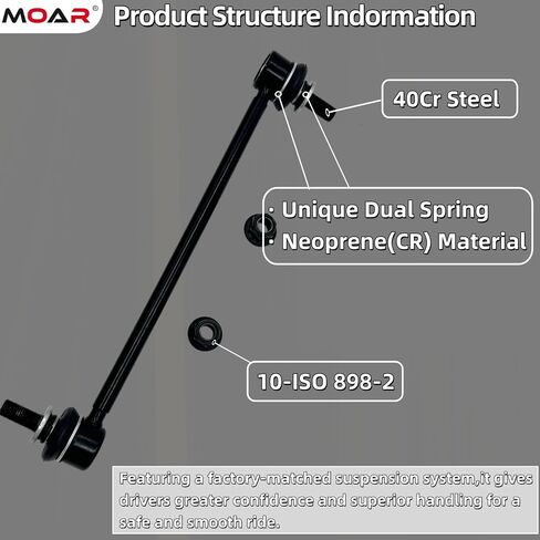 MOAR For Ford Focus C-Max Escape｜Front Sway Stabilizer Bar End Link Kit 2 Pcs Left & Right｜OE#：K80880 Black in Saudi Arabia