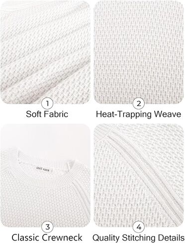 GRACE KARIN Women's Merino Wool Blend Sweater Fall Fashion 2025 Long Sleeve Crewneck Classic Business Casual Pullover in Saudi Arabia