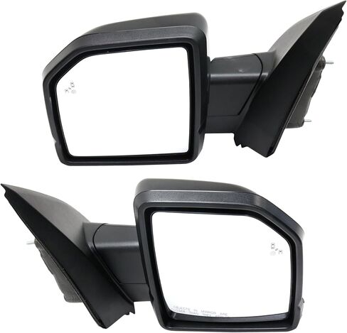 Kool Vue Driver Side Power Heated Mirror for Ford F-150 2015-2020 Power Fold With Signal Light, Blind Spot Monitor, Memory & Puddle Lamp Paintable in Saudi Arabia