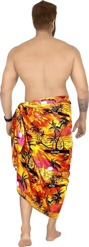 La Leela Men's Sarong Swim Bath Pareo Aloha in Kuwait