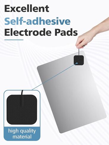 TENS Unit Electrode Pads with Reusable Self-Adhesive Performance, Replacement Pads Compatible with TENS Use 2mm Lead Wires Such as Brand TENS 7000/3000, AUVON, Neocarbon, Nicwell Care (Black) in Saudi Arabia