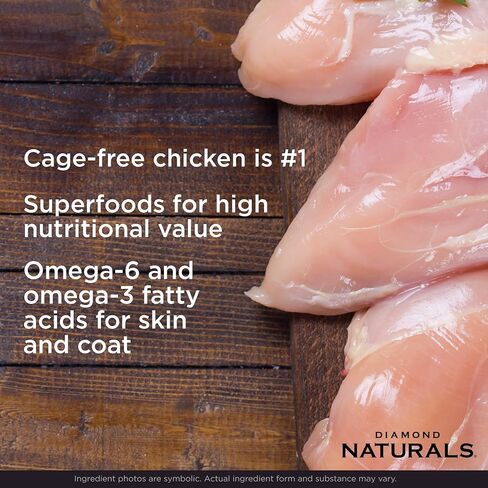 DIAMOND NATURALS Senior Real Meat Recipe Premium Dry Dog Food with Real Cage Free Chicken 6lb in Saudi Arabia