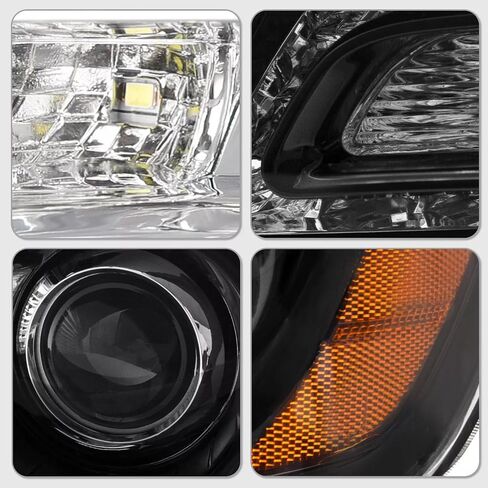 لعام 2011-2023 Chrysler 300/300C مجموعة المصابيح الأمامية Halogen chrome presection زوج 11-23 Chrysler 300/300C in Kuwait
