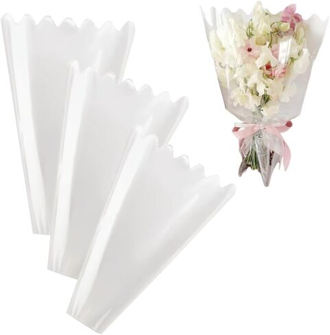 BBJ WRAPS Clear Flower Bags For Bouquets Waterproof And Durable Bouquet Sleeves For Florists, Flower Cellophane Bags For Florist Arrangements Supplies, 9x2.6x16 Inch, 100 Counts（S in Saudi Arabia