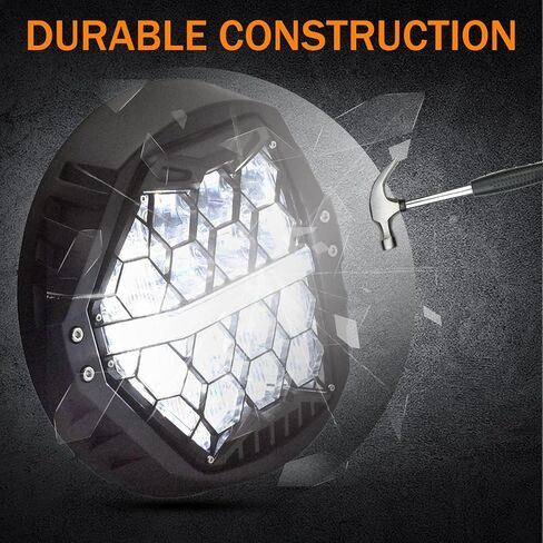 120W 7'' Motorcycles LED Headlight With Amber DRL Hi/Lo Beam Headlamp for Harley Davidson Touring Street Glide 2014-2023 Road King Road Glide Electra Glide Street Glide Ultra Limited [Plug And Play] in Saudi Arabia