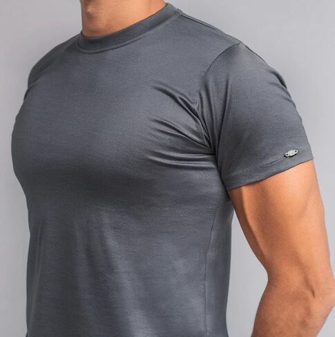 Cottonil Egyptian Cotton Men's T-Shirts MERCERISÉ –Short Sleeve Crew Neck Tees- Regular Fit O-Neck T-Shirts in Saudi Arabia