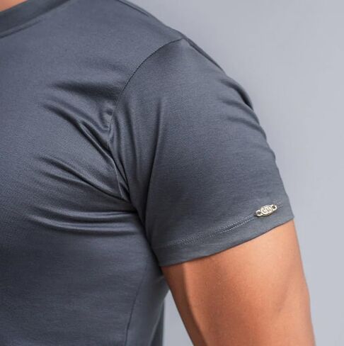 Cottonil Egyptian Cotton Men's T-Shirts MERCERISÉ –Short Sleeve Crew Neck Tees- Regular Fit O-Neck T-Shirts in Saudi Arabia