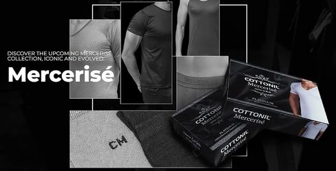 Cottonil Egyptian Cotton Men's T-Shirts MERCERISÉ –Short Sleeve Crew Neck Tees- Regular Fit O-Neck T-Shirts in Saudi Arabia