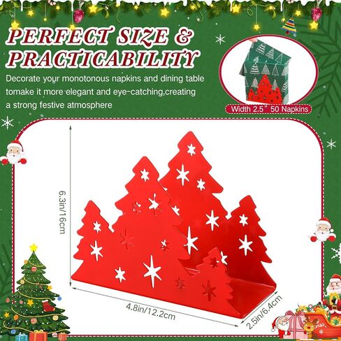 1 Pcs Napkin Holders for Tables Christmas Tree Design Napkin Holders Table Tissue Dispenser Modern Paper Napkin Holder for Kitchen Farmhouse Restaurant Indoor Decoration 6.3 x 4.8 x 2.5 Inch (Green) in Saudi Arabia