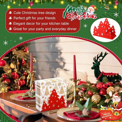 1 Pcs Napkin Holders for Tables Christmas Tree Design Napkin Holders Table Tissue Dispenser Modern Paper Napkin Holder for Kitchen Farmhouse Restaurant Indoor Decoration 6.3 x 4.8 x 2.5 Inch (Green) in Saudi Arabia