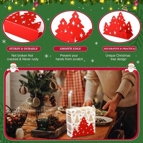 1 Pcs Napkin Holders for Tables Christmas Tree Design Napkin Holders Table Tissue Dispenser Modern Paper Napkin Holder for Kitchen Farmhouse Restaurant Indoor Decoration 6.3 x 4.8 x 2.5 Inch (Green) in Saudi Arabia