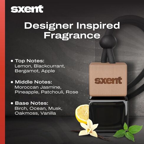 SXENT Savage Car Air Freshener for Men | Formaldehyde-Free Long-Lasting Fragrance Inspired by Sauvage | Vent-Clip or Hanging Black Diffuser in Saudi Arabia