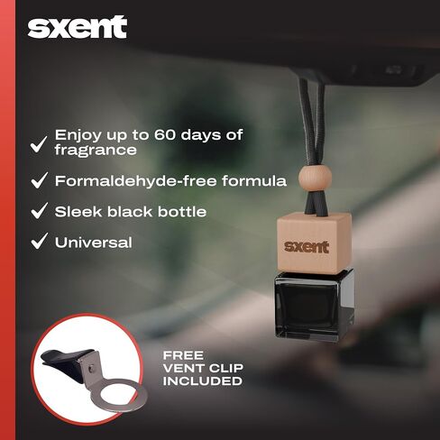 SXENT Savage Car Air Freshener for Men | Formaldehyde-Free Long-Lasting Fragrance Inspired by Sauvage | Vent-Clip or Hanging Black Diffuser in Saudi Arabia