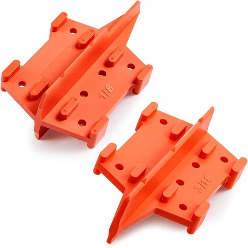4 Pcs Deck Spacers 1/8" and 3/16" Spacer Edges Deck Board Spacing Tool Orange for Pressure Treated, Composite, PVC, Plank, Hardwood Decking Tool in Saudi Arabia