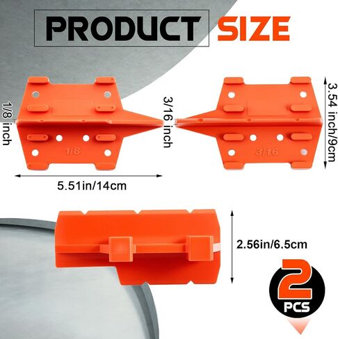 4 Pcs Deck Spacers 1/8" and 3/16" Spacer Edges Deck Board Spacing Tool Orange for Pressure Treated, Composite, PVC, Plank, Hardwood Decking Tool in Saudi Arabia