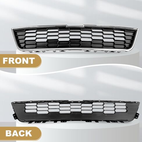 PartsFlow Grille Compatible With 2012-2016 Chevrolet Chevy Sonic Upper Chrome Frame Trim Shell W/Black Insert Grill in Saudi Arabia