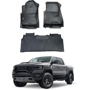 Compatible with Tesla Model Y 2020-2024 – All-Weather TPE Protection, Full Coverage Front & Rear Car Mats Full Set in Saudi Arabia