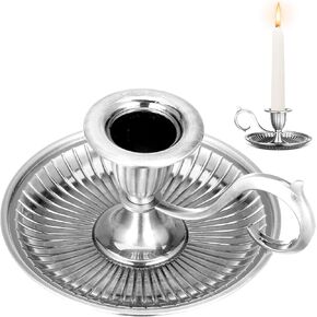 حامل شموع مستدق برونزي بمقبض: ديكور حامل عصا الشموع العتيق - حاملات شموع عتيقة على الطراز الأوروبي للحفلات، وحفلات الزفاف، وعيد الميلاد، والعشاء، وقطعة مركزية للطاولة، وديكور المنزل in Kuwait