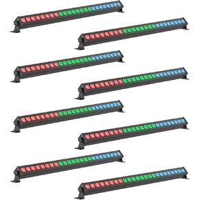 شريط إضاءة للمسرح، 72 وات 24 مصباح LED RGBW Dj Party Lights Bar 3 في 1 شريط ضوء غسيل جداري مع تحكم DMX صوت التشغيل التلقائي المنشط لرقصة الزفاف في عيد الميلاد في الكنيسة (40 بوصة) in Saudi Arabia