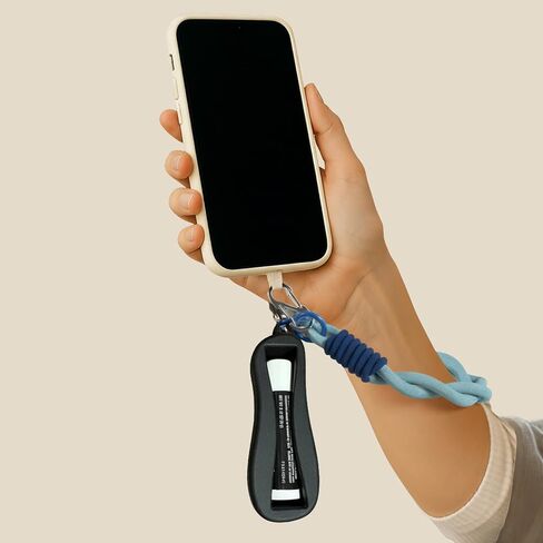 سلسلة مفاتيح 2-in-1 للشفاه مع حزام معصم-يناسب معظم مسكنات الشفاه ، مثالية للتنقل-SkyBlue العميق in Kuwait