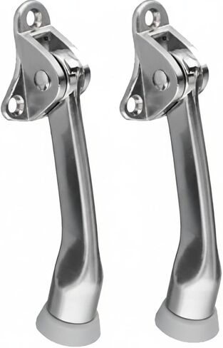 Litepak Rickdown Door Stop Premium حامل Flip Doorstop 4 "(Satin Nickel ، 2 Pack) in Kuwait