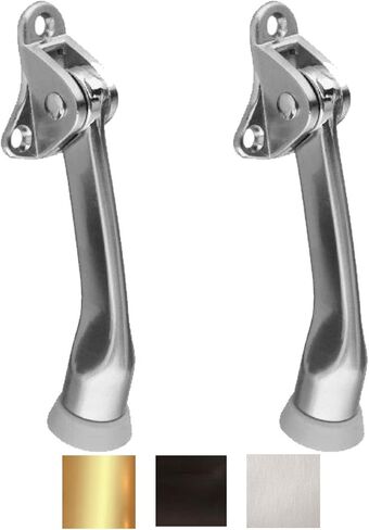 Litepak Rickdown Door Stop Premium حامل Flip Doorstop 4 "(Satin Nickel ، 2 Pack) in Kuwait