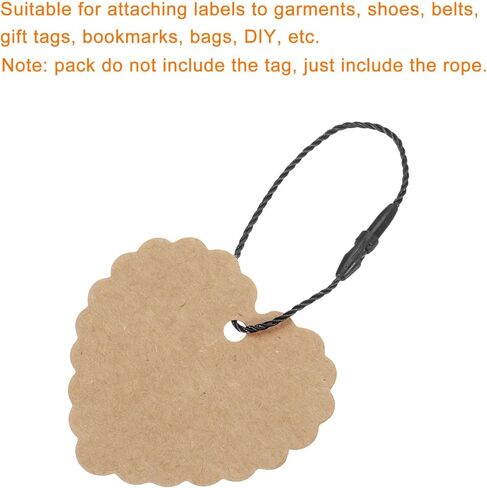 Meccanixity Cotton Hang Tag String Snap Lock Lock Pins Tag Tag Tag Tard Tags Ties White 4.7 بوصة حزمة 100 in Saudi Arabia