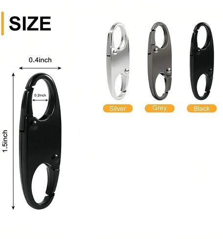 Universal Zipper Repair Kit - 3-Size Double-Sided Zippers Slider Replacement with Zipper Pull for Jackets, Luggage, Backpacks & Outdoor Gear | No-Sew Installation in Saudi Arabia