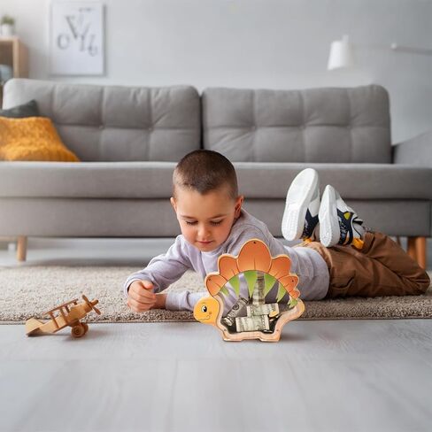 بنك الخنزير الخشبي للديناصورات للأطفال ، صندوق أموال أطفال غير قابل للكسر مع ملصقات رسائل ، بنك أموال نقد خشبي لطيف ، هدية عيد ميلاد مالية شخصية ، تعليمية للفتيان ، كبيرة in Kuwait