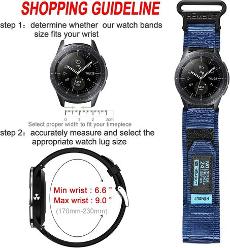 حزام ساعة سريع الإصدار متوافق مع Garmin Vivoactive 3/5/6، Vivomove HR، Approach S40/S42/S44/S50، أساور معصم بديلة من النايلون in Kuwait