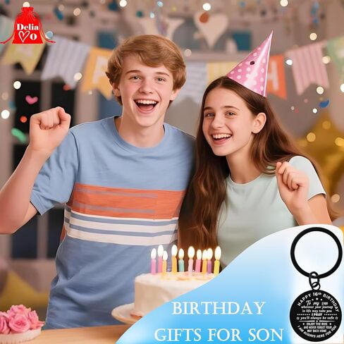 Son Gifts from Mom, 16th/18th/21st Birthday Decorations, Funny Keychain Gifts Ideal for Teen Boys Birthdays Christmas Graduation Valentine's Day in Kuwait