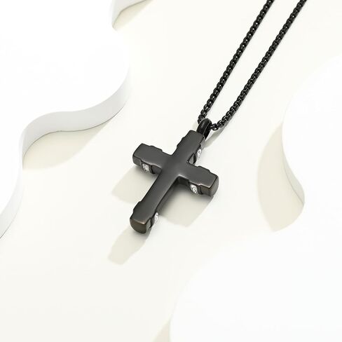 Urn Necklaces for Ashes Cross Cremation Jewelry for Ashes Memorial Ash Pendant with Hollow Keepsake Jewelry Gifts for Loss of Loved One with Funnel Filler Kit in Saudi Arabia