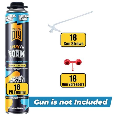 Y'allCanDiy PU Foam Spray - Single 1000ml Can - Expanding Foam for Insulation, and More in Kuwait