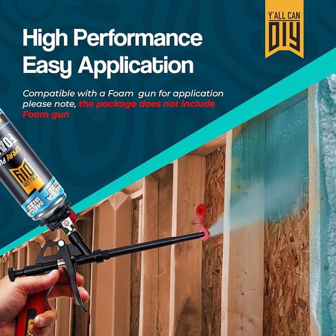 Y'allCanDiy PU Foam Spray - Single 1000ml Can - Expanding Foam for Insulation, and More in Kuwait