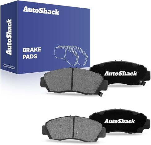 AutoShack Front Ceramic Brake Pad Set Driver and Passenger Side Replacement for 2003-2009 Honda Accord 2004 06-10 Civic 1999-2004 Acura RL 1999-2008 TL 2001-2003 CL 2004-2010 TSX 2006-2011 CSX SCD787 in Saudi Arabia