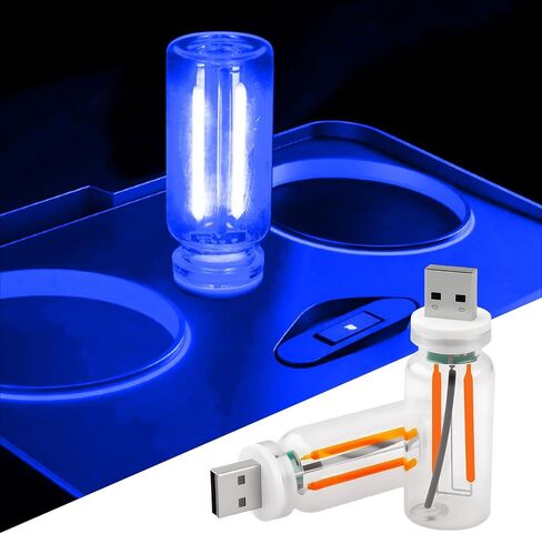 قطعتان من ضوء الجو الداخلي للسيارة USB LED، التحكم باللمس، سطوع قابل للتعديل، مصباح ليلي صغير محمول لغرفة النوم، والتخييم، وديكور عالمي in Kuwait