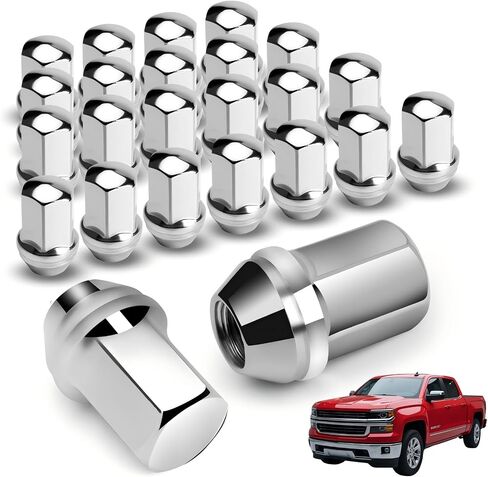 SIJUN 1/2-20 Lug Nuts M12x1.5 Lug Nuts Set for Ford Escape/Fiesta/Focus/Fusion/EcoSport/Transit Connect/Bronco/Bronco Sport/Ranger,Lincoln MKC MKZ 1.25" Height 3/4" Hex,Truck Nuts 611-303, 20PCS in Kuwait